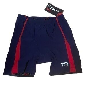 TYR Carbon Series Female 6-inch Short - Navy Red - Size XS - NWT